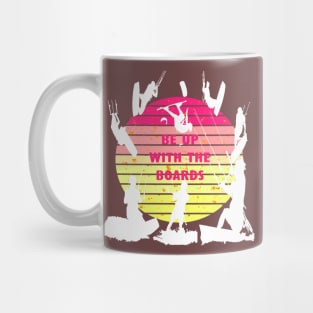 Kitesurfers Be Up With The Boards Retro Style Mug